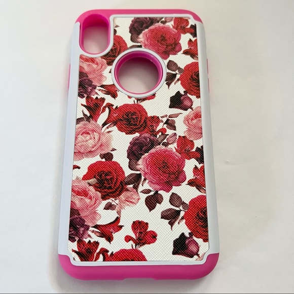 Red Flowers Apple IPhone XR Case - Picture 1 of 3